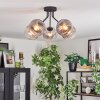 Koyoto Plafondlamp, Kogellampje Duidelijk, Rookkleurig, 5-lichts