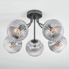 Koyoto Plafondlamp, Kogellampje Duidelijk, Rookkleurig, 5-lichts