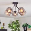 Koyoto Plafondlamp, Kogellampje Duidelijk, Rookkleurig, 5-lichts