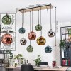 Ripoll Hanglamp, Kogellampje, Hanglamp Natuurlijke kleuren, Zwart, 8-lichts