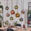 Ripoll Hanglamp, Kogellampje, Hanglamp Natuurlijke kleuren, Zwart, 8-lichts