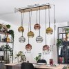 Ripoll Hanglamp, Kogellampje, Hanglamp Natuurlijke kleuren, Zwart, 8-lichts