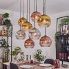 Ripoll Hanglamp, Kogellampje, Hanglamp Natuurlijke kleuren, Zwart, 8-lichts
