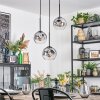 Ripoll Hanglamp, Kogellampje, Cluster hanglamp Duidelijk, Rookkleurig, 3-lichts