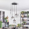 Ripoll Hanglamp, Kogellampje, Cluster hanglamp Duidelijk, Rookkleurig, 3-lichts