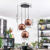 Koyoto Hanglamp, Kogellampje, Cluster hanglamp Koperkleurig, 3-lichts