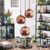 Koyoto Hanglamp, Kogellampje, Cluster hanglamp Koperkleurig, 3-lichts