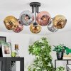 Ripoll Plafondlamp, Kogellampje Chroom, Goud, Koperkleurig, Rookkleurig, 7-lichts