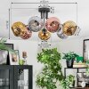 Ripoll Plafondlamp, Kogellampje Chroom, Goud, Koperkleurig, Rookkleurig, 7-lichts