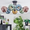 Koyoto Plafondlamp, Kogellampje Blauw, Goud, Groen, Koperkleurig, 7-lichts