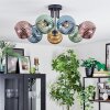 Koyoto Plafondlamp, Kogellampje Blauw, Goud, Groen, Koperkleurig, 7-lichts