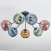 Koyoto Plafondlamp, Kogellampje Blauw, Goud, Groen, Koperkleurig, 7-lichts