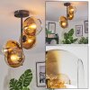 Koyoto Plafondlamp, Kogellampje Goud, Duidelijk, 4-lichts