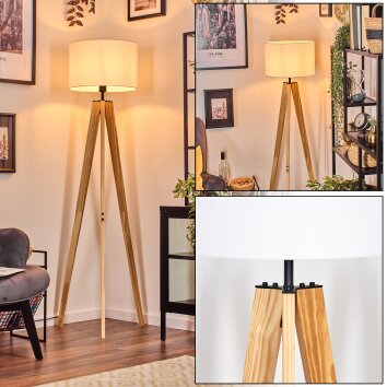 Soungou Staande lamp Natuurlijke kleuren, Zwart, 1-licht