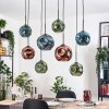 Ripoll Hanglamp, Kogellampje, Hanglamp Natuurlijke kleuren, Zwart, 8-lichts