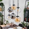 Gastor Hanglamp, Kogellampje, Hanglamp Amber, Duidelijk, Rookkleurig, 6-lichts