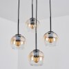 Koyoto Hanglamp, Kogellampje, Cluster hanglamp Amber, Duidelijk, 4-lichts