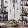 Koyoto Hanglamp, Kogellampje, Cluster hanglamp Amber, Duidelijk, 4-lichts