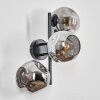 Ripoll Kogellampje, Wandlamp Rookkleurig, 3-lichts