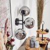 Ripoll Kogellampje, Wandlamp Rookkleurig, 3-lichts