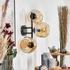 Ripoll Kogellampje, Wandlamp Amber, 3-lichts