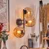 Ripoll Kogellampje, Wandlamp Amber, 3-lichts