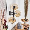 Ripoll Kogellampje, Wandlamp Amber, 3-lichts