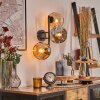 Ripoll Kogellampje, Wandlamp Amber, Rookkleurig, 3-lichts