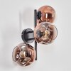 Ripoll Kogellampje, Wandlamp Duidelijk, Koperkleurig, 3-lichts