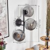 Ripoll Kogellampje, Wandlamp Rookkleurig, 3-lichts
