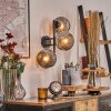 Ripoll Kogellampje, Wandlamp Rookkleurig, 3-lichts