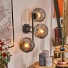Ripoll Kogellampje, Wandlamp Rookkleurig, 3-lichts