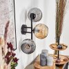 Ripoll Kogellampje, Wandlamp Amber, Rookkleurig, 3-lichts