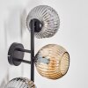 Ripoll Kogellampje, Wandlamp Amber, Rookkleurig, 3-lichts