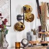 Ripoll Kogellampje, Wandlamp Goud, 3-lichts