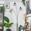 Yaak Staande lamp Chroom, Zwart, 3-lichts