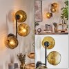 Ripoll Kogellampje, Wandlamp Goud, Duidelijk, 3-lichts