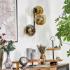 Ripoll Kogellampje, Wandlamp Goud, Duidelijk, 3-lichts
