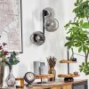Ripoll Kogellampje, Wandlamp Duidelijk, Rookkleurig, 3-lichts