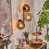 Ripoll Kogellampje, Wandlamp Chroom, Goud, Duidelijk, Koperkleurig, Rookkleurig, 3-lichts