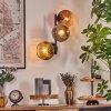 Ripoll Kogellampje, Wandlamp Chroom, Goud, Duidelijk, Koperkleurig, Rookkleurig, 3-lichts