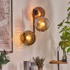 Ripoll Kogellampje, Wandlamp Chroom, Goud, Duidelijk, Koperkleurig, Rookkleurig, 3-lichts