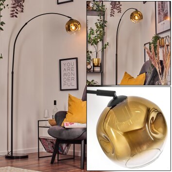 Ripoll Staande lamp, Booglampen Zwart, 1-licht