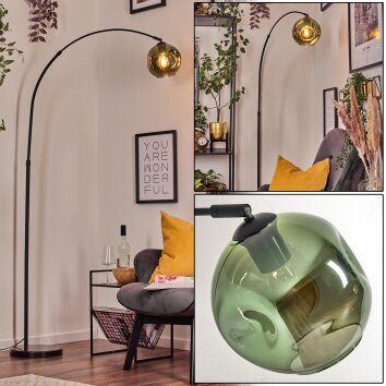 Ripoll Staande lamp, Booglampen Zwart, 1-licht