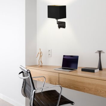 steenhouwer Nouveau Wandlamp LED Zwart, 2-lichts