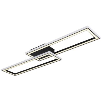 Globo Mirella Plafondlamp LED Zwart, 1-licht, Afstandsbediening, Kleurwisselaar