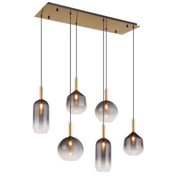 Globo Elisabeth Hanglamp Messing, 6-lichts