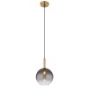 Globo Elisabeth Hanglamp Messing, Zwart, 1-licht