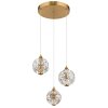 Globo Virina Hanglamp LED Goud, 3-lichts