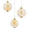 Globo Virina Hanglamp LED Goud, 3-lichts
